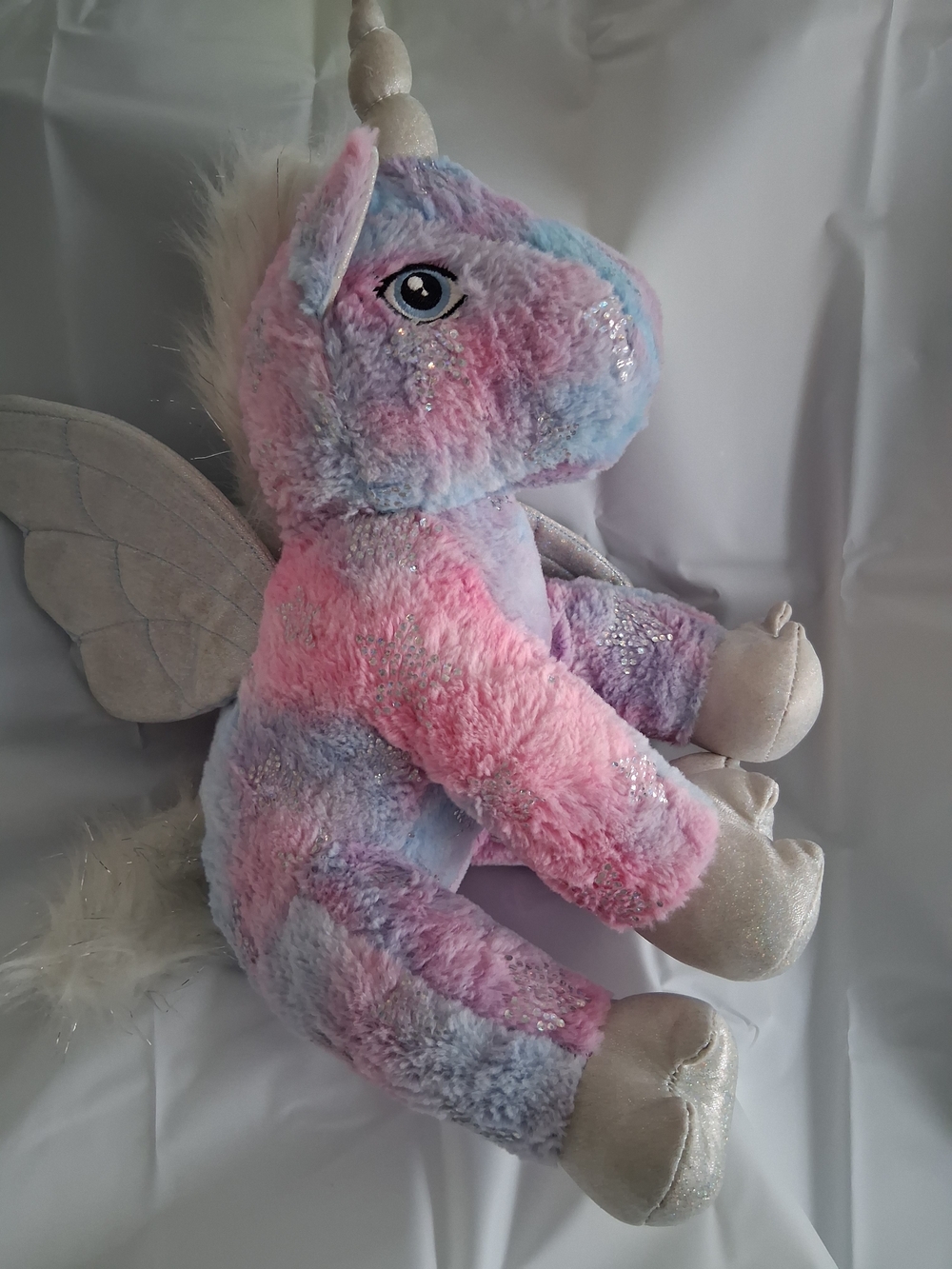 Vintage (Bear Factory)The Bar Pastel Plush Unicorn - Pink, Lavender & Light Blue